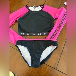 Under Armour Black and Pink Swim Set